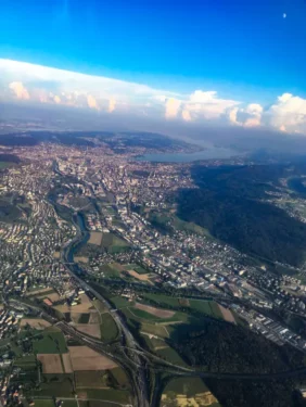 Schweiz Urlaub Zürich Anflug Flughafen