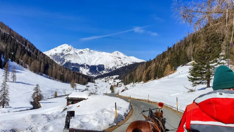 Kutschfahrt Davos Klosters Skiurlaub Schweiz